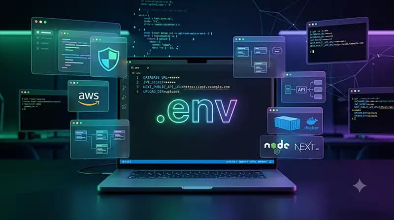 نحوه پیکربندی فایل .env در Next.js و Node.js |  آموزش Environment Variables